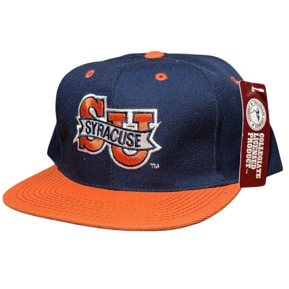 Vintage The G Cap Syracuse Orangemen Snapback Hat NWT Green Underbrim Navy